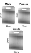 Tábua de Cozinha Aço Inox - Antibacteriana e Antisujeira