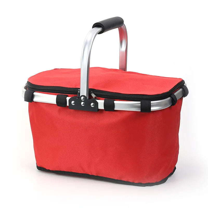 Cesta de Piquenique Portátil Dobrável Oxford | Com Saco Removível