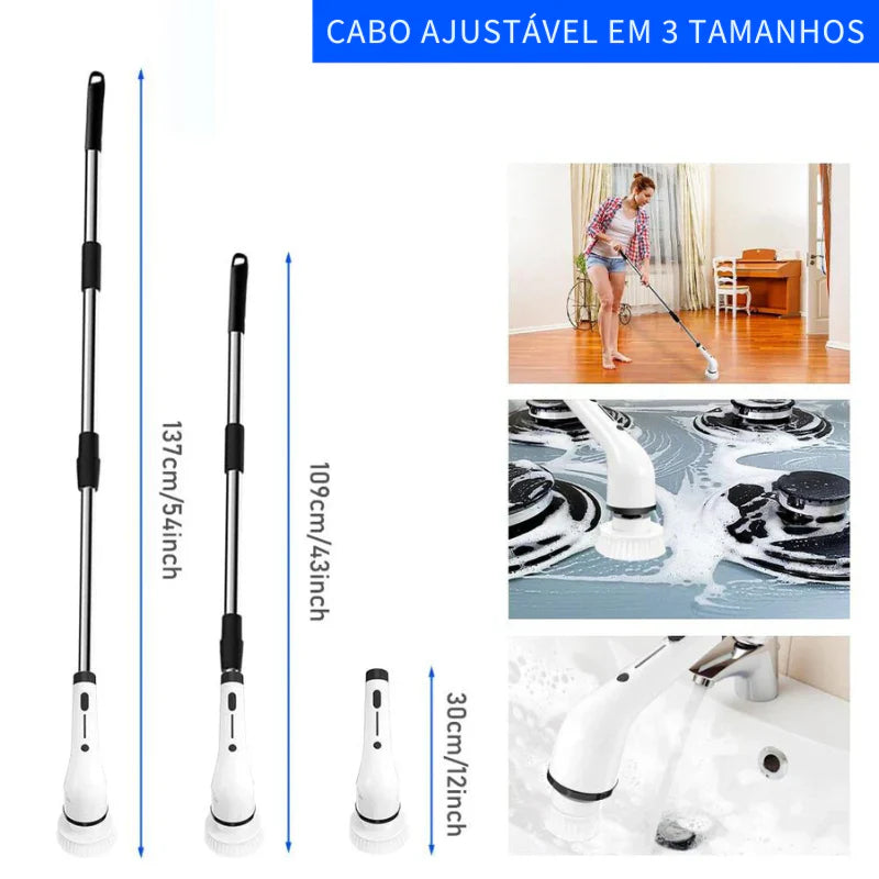 Esfregão Elétrico Multiuso para Limpeza Profunda e Sem Esforço  — MopPower